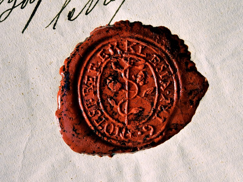 A Komáromi Református Egyházmegye pecsétjeinek lenyomatai