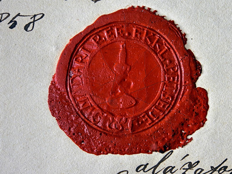 A Komáromi Református Egyházmegye pecsétjeinek lenyomatai