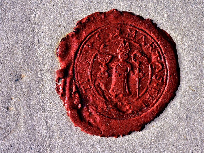 A Komáromi Református Egyházmegye pecsétjeinek lenyomatai