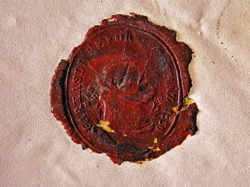 A Komáromi Református Egyházmegye pecsétjeinek lenyomatai